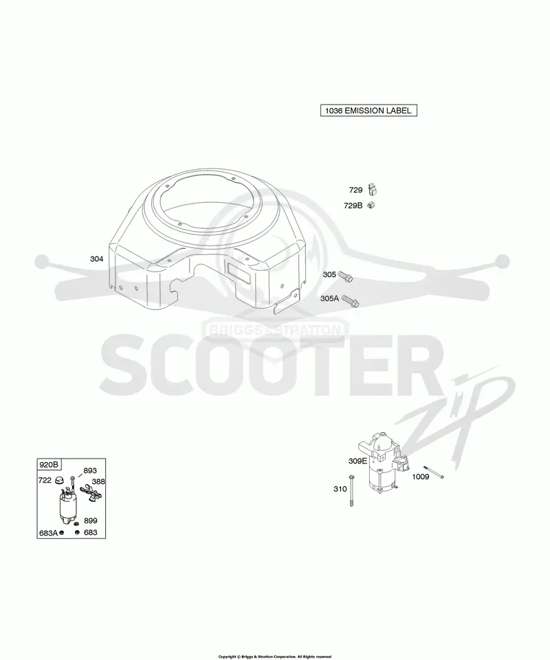 Blower Housing, Electric Starter