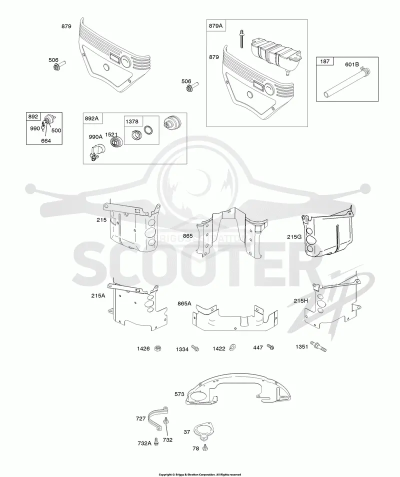 Shrouds, Air Guide, Carburetor Cover