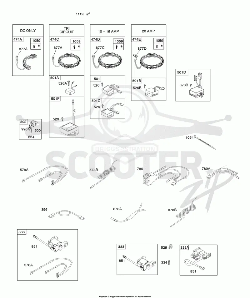 Alternator, Ignition, Wire Assemblies