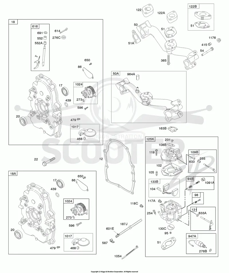 Crankcase Cover, Intake Manifold