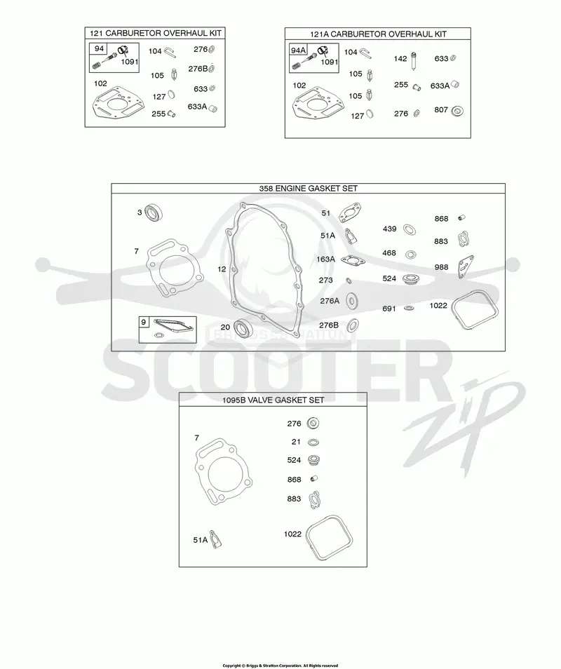 Carburetor Overhaul Kit, Engine & Valve Set