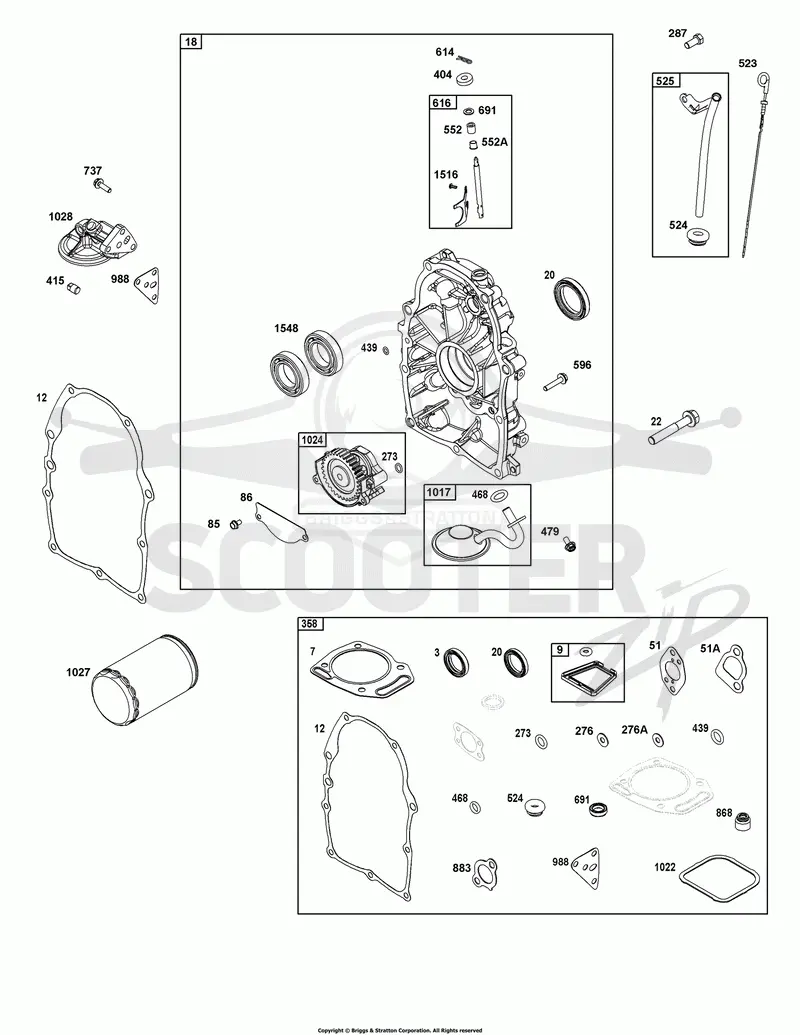 Crankcase Cover/Sump and Lubrication Group