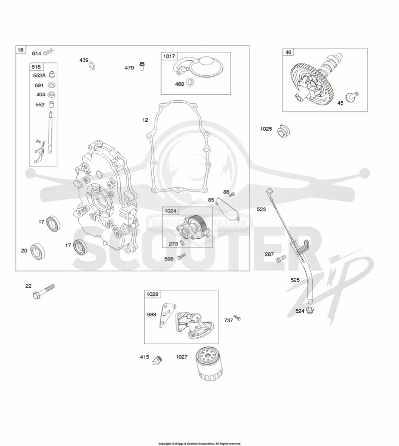 Crankcase Cover, Camshaft, Oil Filter/Adapter