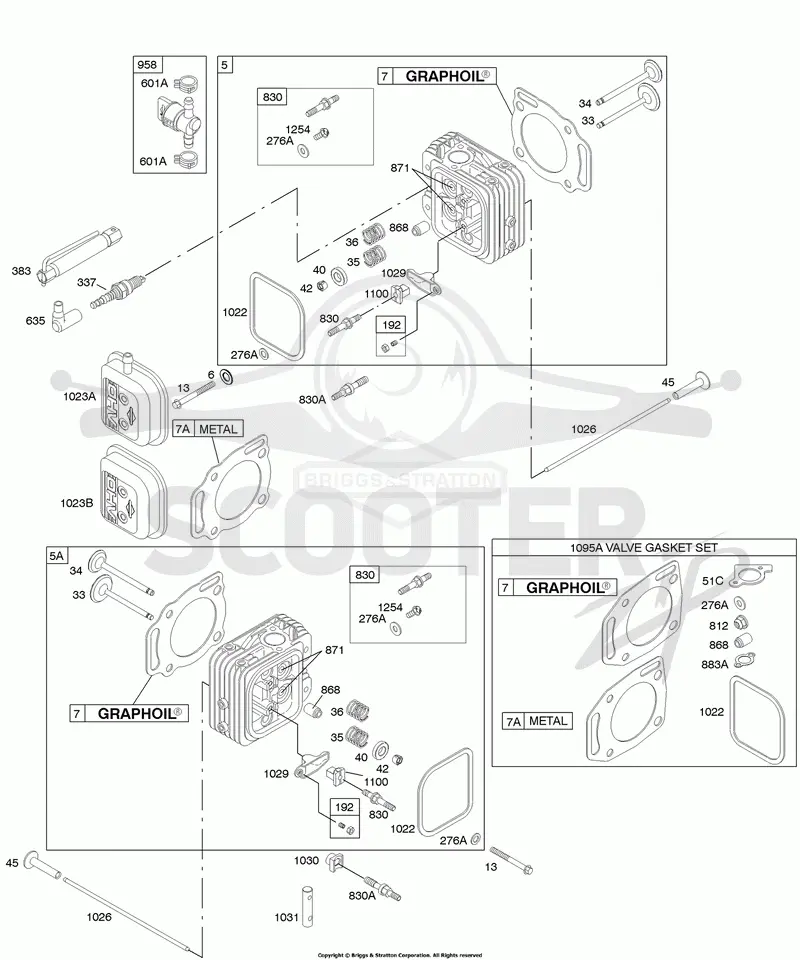 Cylinder Head, Valves, Gasket Set - Valve