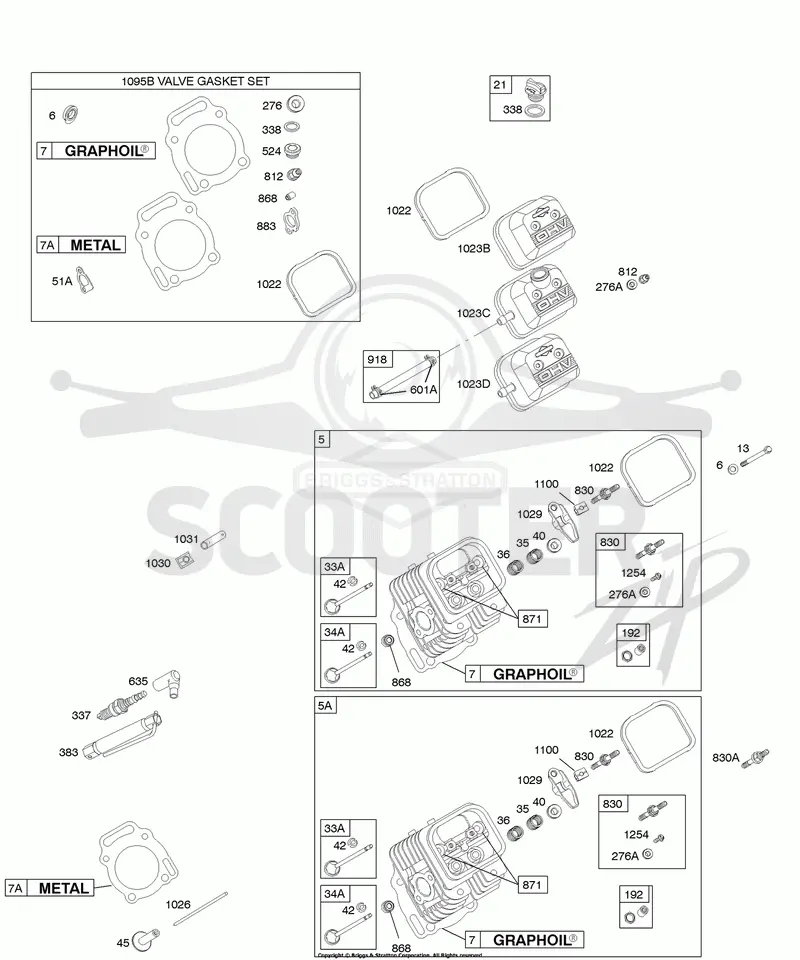 Cylinder Head, Valves, Gasket Set  - Valve