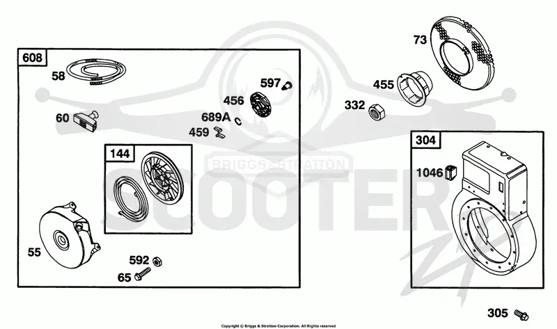 Blower Hsg, Rewind Starter