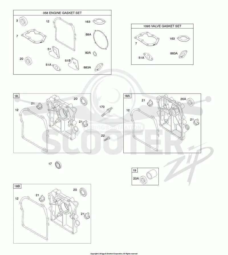 Crankcase Cover/Sump, Gasket Set - Engine, Gasket Set - Valve