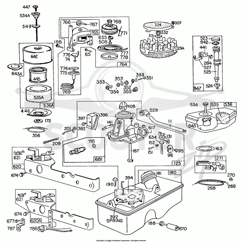 Carburetor and Fuel Tank Assy.