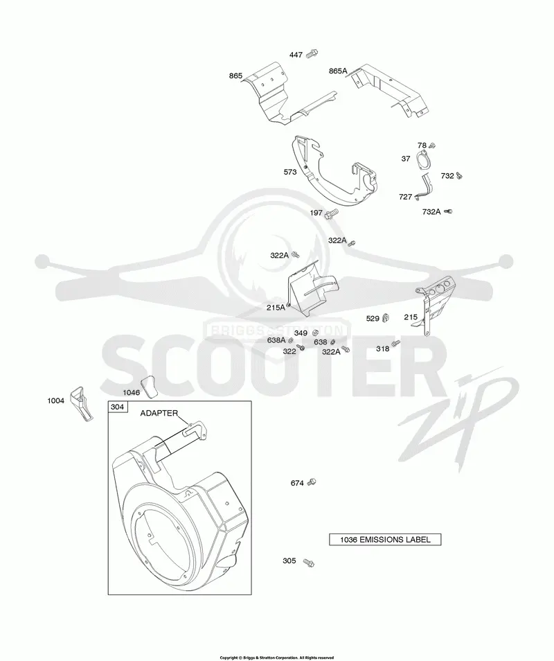 Air Guides, Back Plate, Blower Housing
