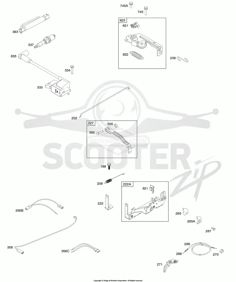 Armature, Controls, Electrical System, Governor Spring, Ignition, Spark Plug