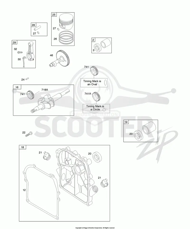 Camshaft, Crankcase Cover/Sump, Crankshaft, Piston/Rings/Connecting Rod
