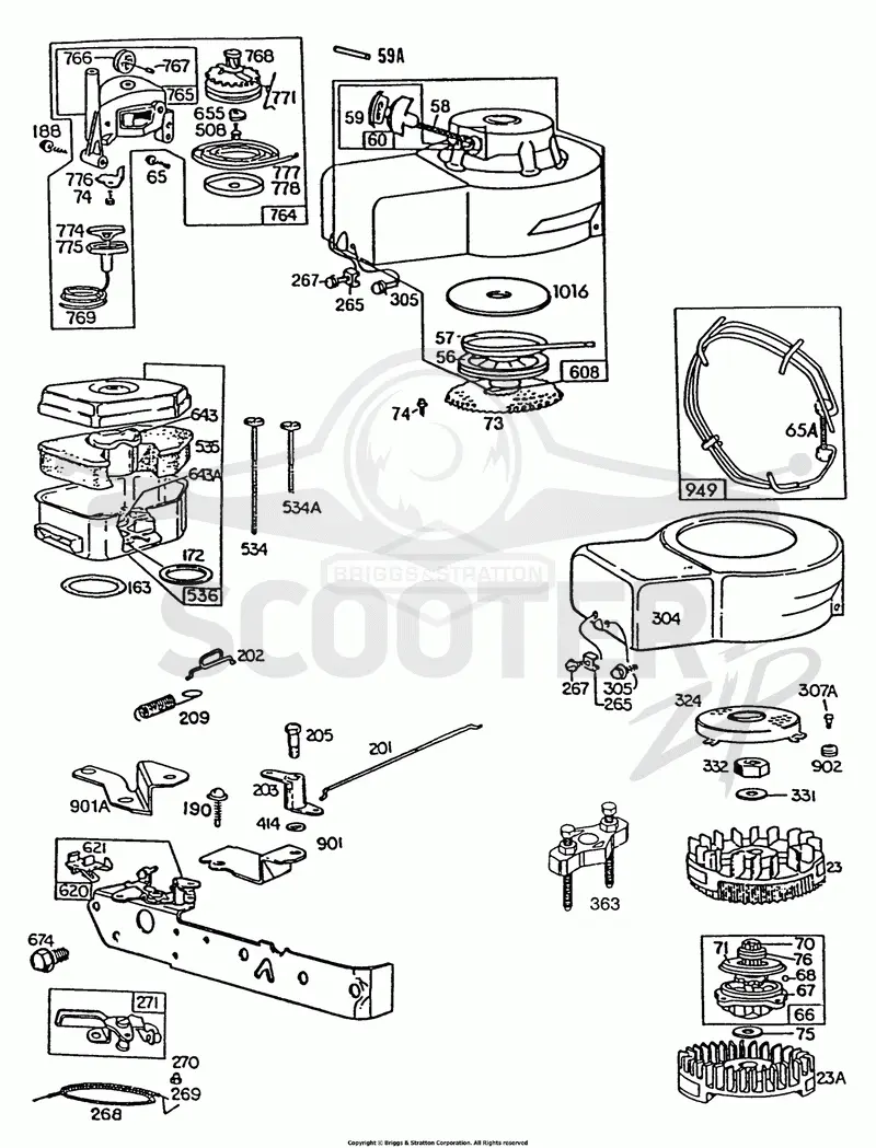 Blower Hsg,Rewind,Vert Pull
