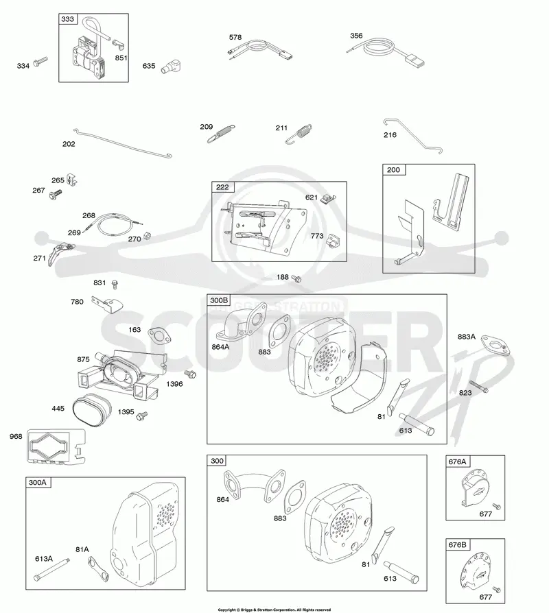 Air Cleaner, Controls, Governor Spring, Exhaust System, Ignition