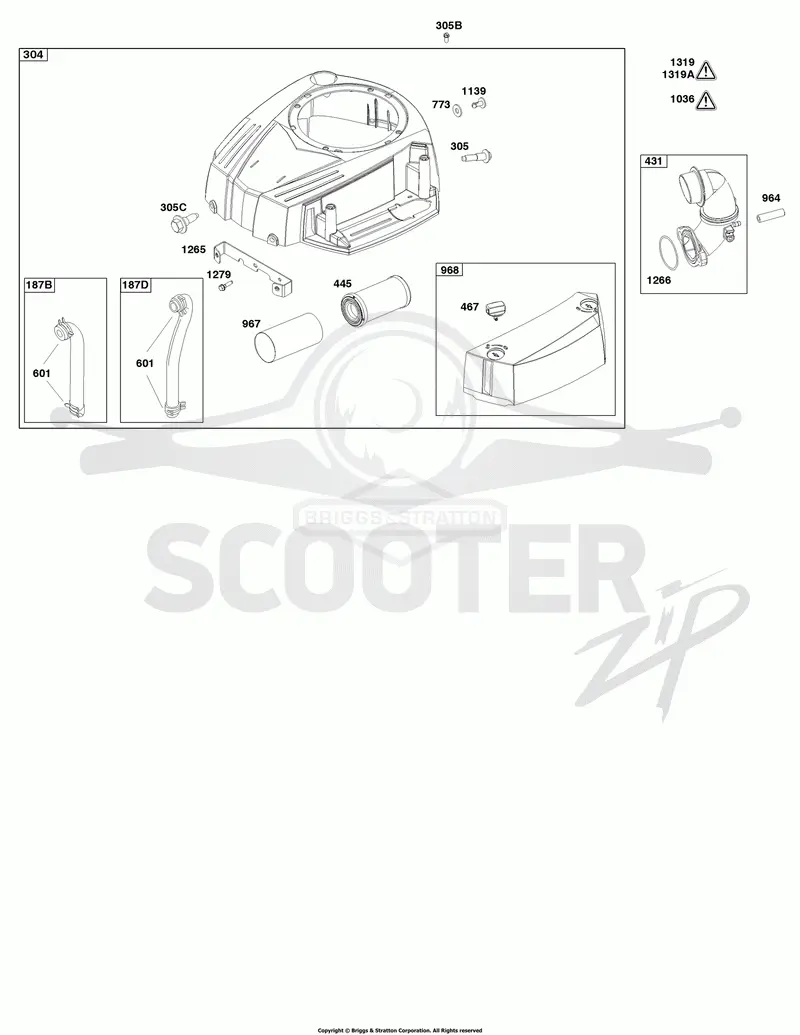 Blower Housing and Air Cleaner Group
