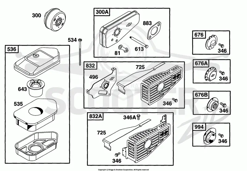 Air CLeaner Grp, Muffler Grp