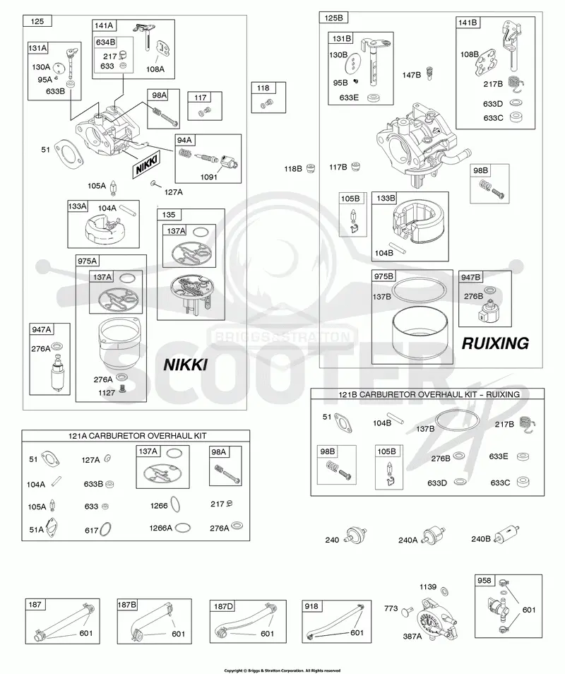 Carburetor, Fuel Supply, Kit-Carburetor Overhaul