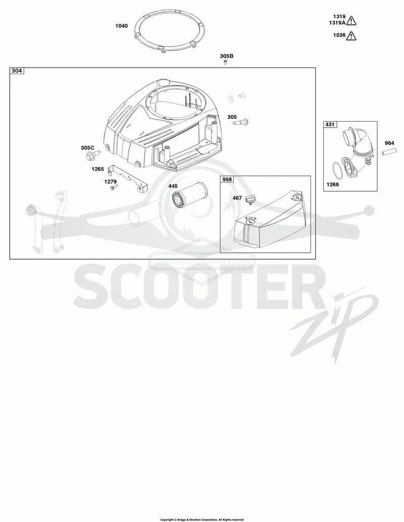 Blower Housing and Air Cleaner Group