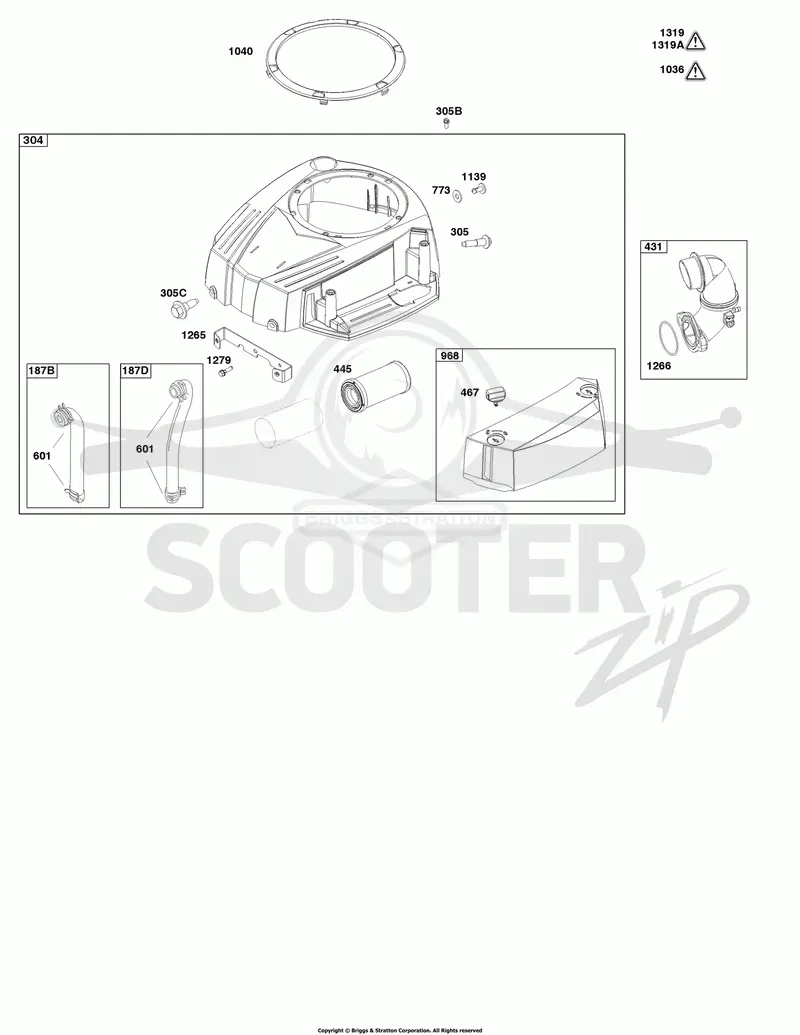 Blower Housing and Air Cleaner Group
