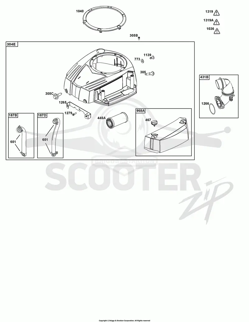 Blower Housing and Air Cleaner Group