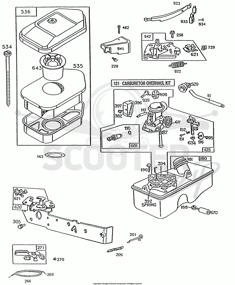 Carb,Air Cleaner,Fuel Tank