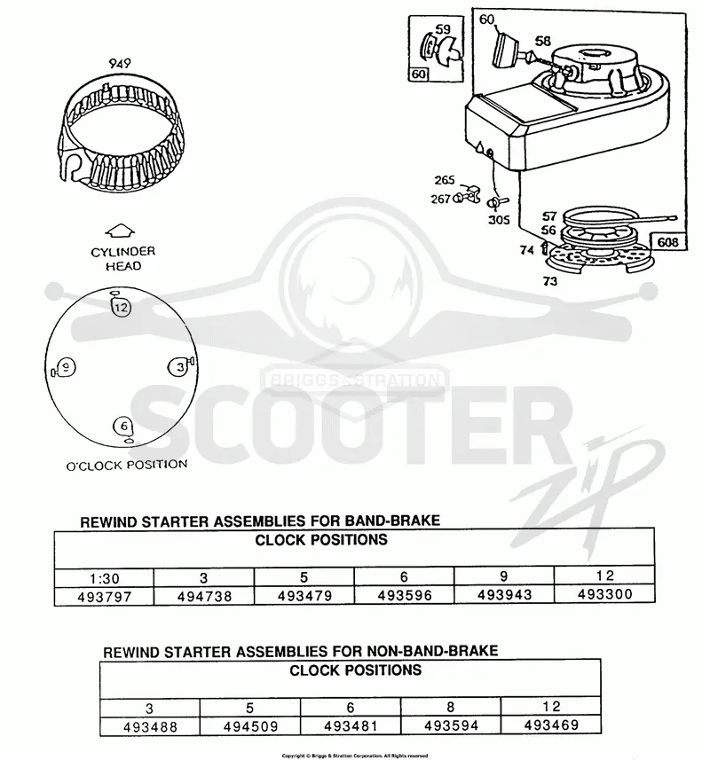 Blower Housing, Rewind Assy.