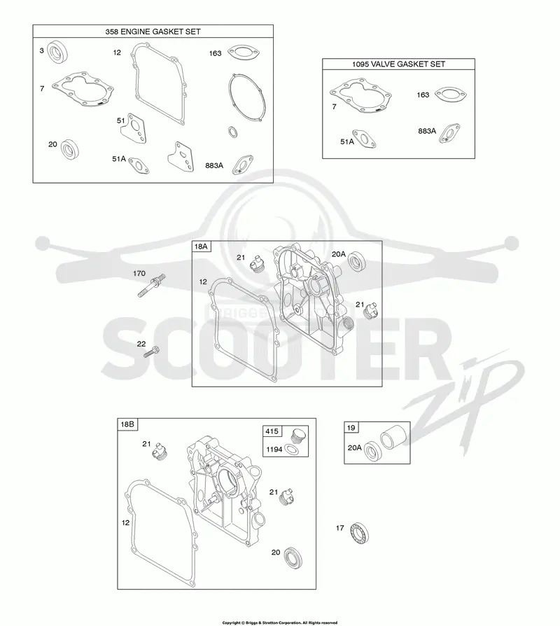Crankcase Cover/Sump, Gasket Set - Engine, Gasket Set - Valve