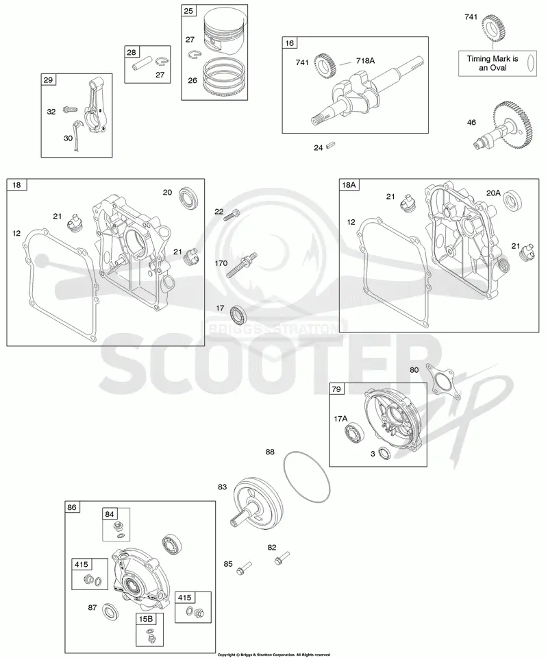 Camshaft, Crankcase Cover/Sump, Crankshaft, Piston/Rings/Connecting Rod
