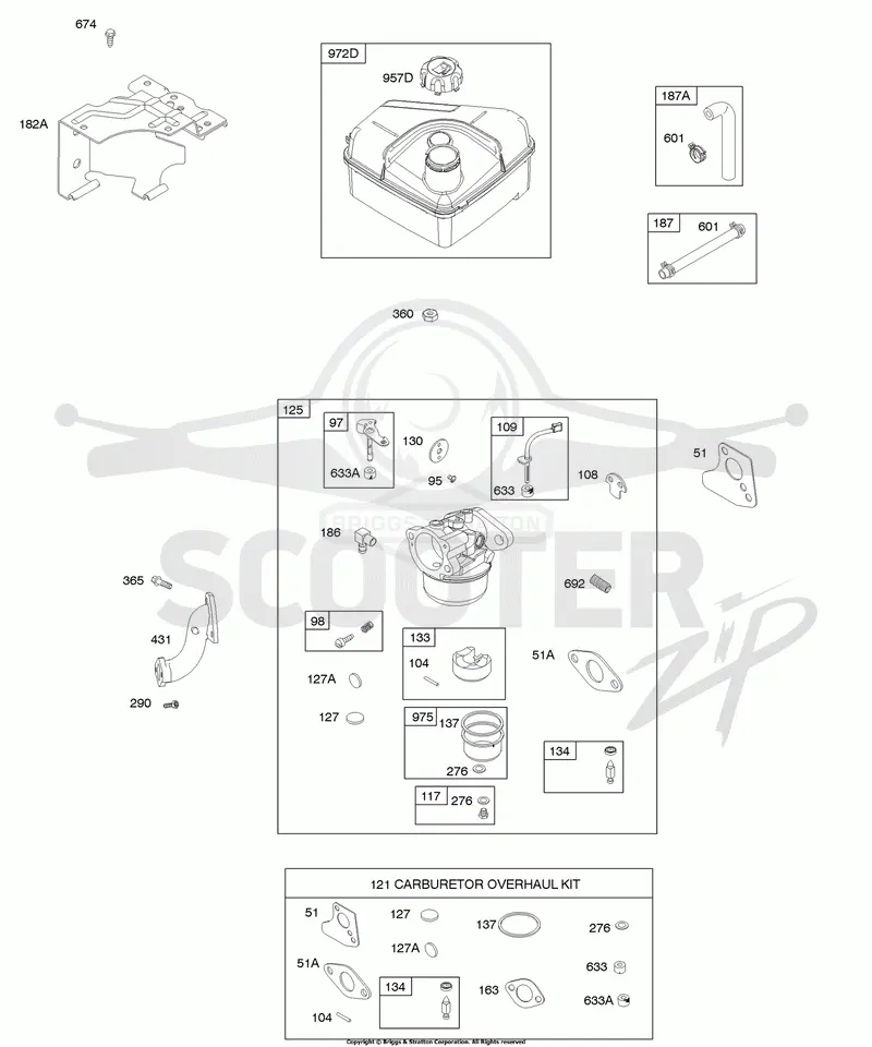 Carburetor, Carburetor Overhaul Kit, Fuel Supply