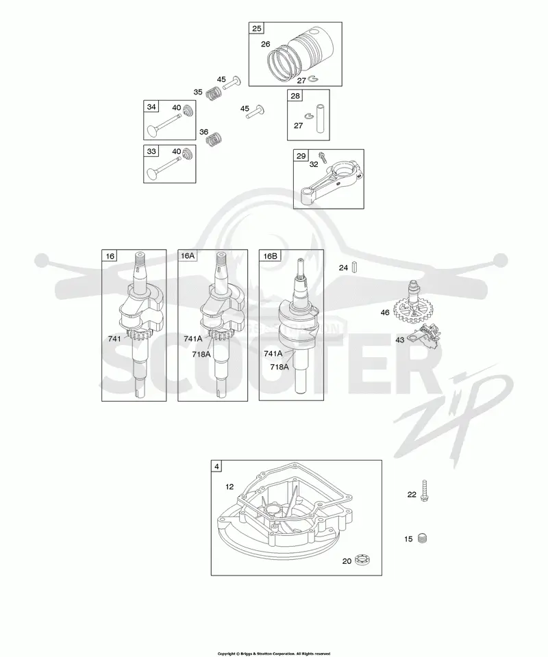 Camshaft, Crankcase Cover/Sump, Crankshaft, Piston/Rings/Connecting Rod