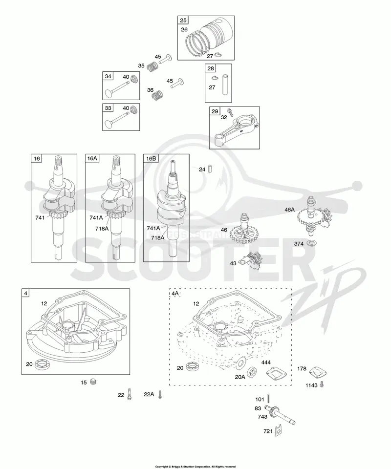 Camshaft, Crankcase Cover/Sump, Crankshaft, Piston/Rings/Connecting Rod