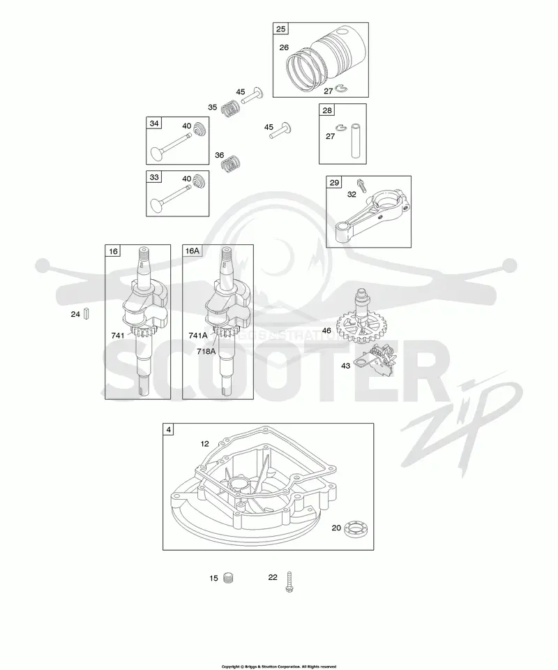 Camshaft, Crankcase Cover/Sump, Crankshaft, Piston/Rings/Connecting Rod
