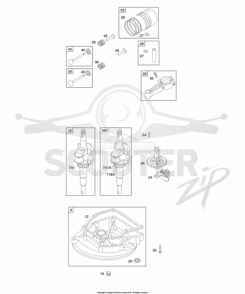 Camshaft, Crankcase Cover/Sump, Crankshaft, Piston/Rings/Connecting Rod