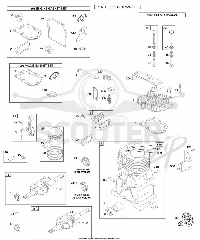 Cylinder, Head, Crankshaft, Piston, Gasket Sets