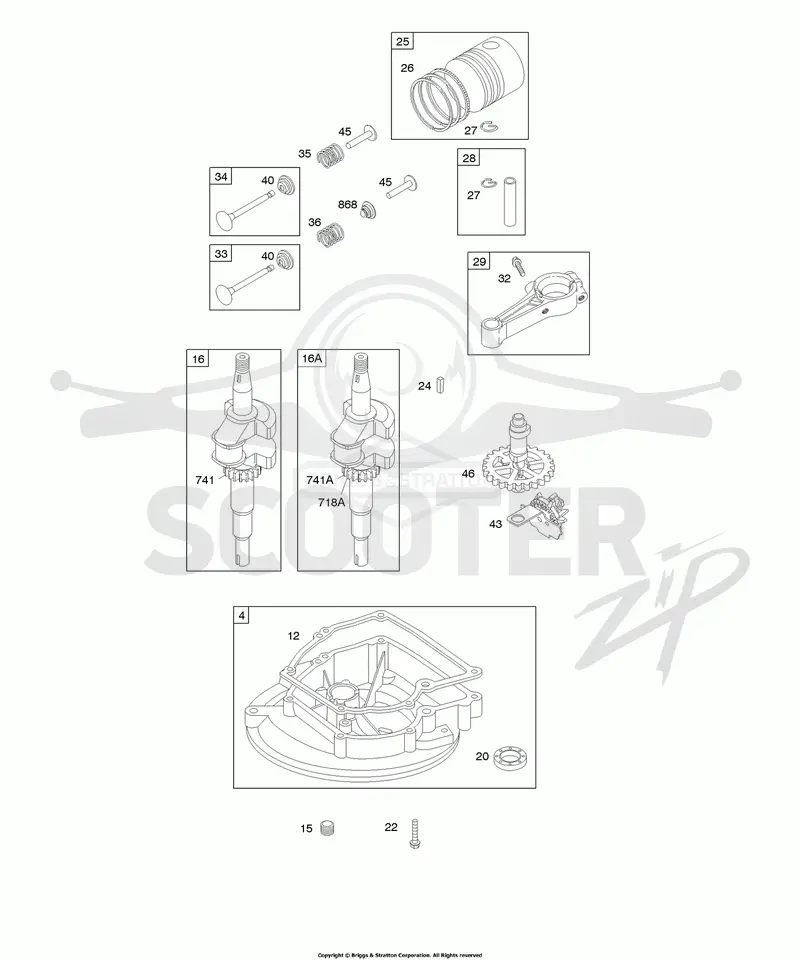 Camshaft, Crankcase Cover/Sump, Crankshaft, Piston/Rings/Connecting Rod