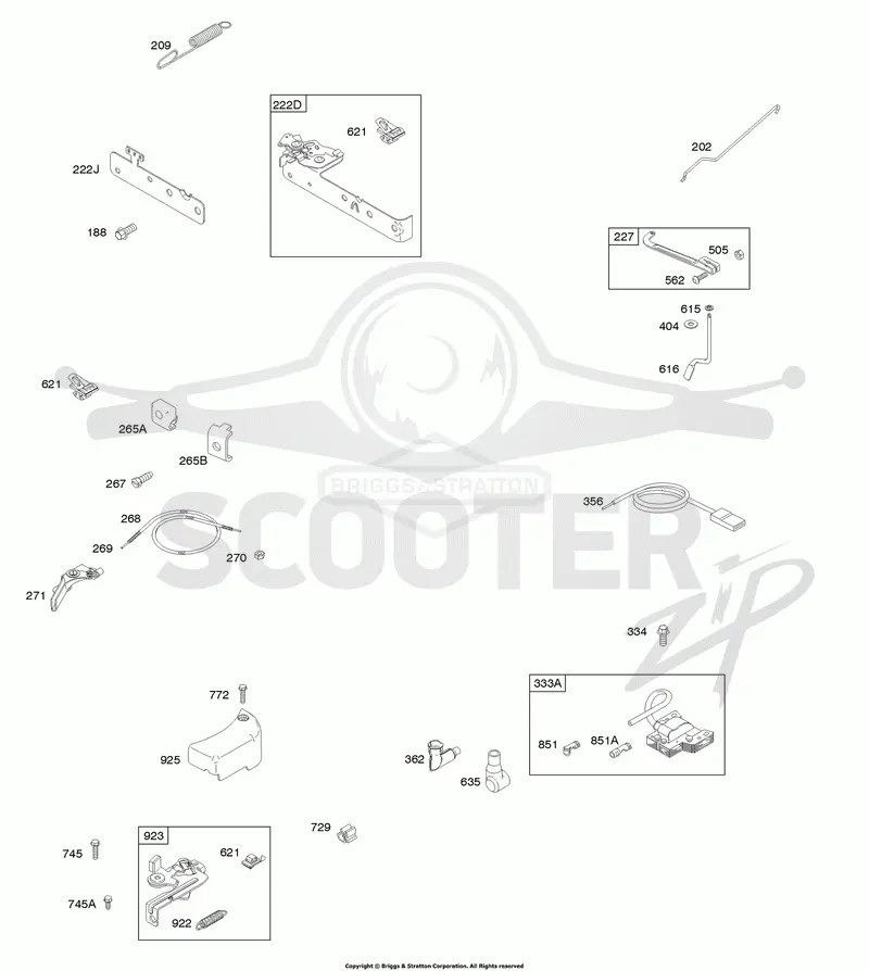 Brake, Controls, Covers, Governor Spring, Ignition