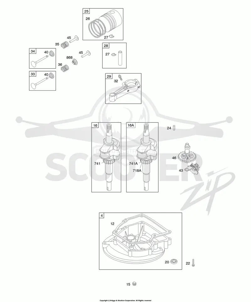 Camshaft, Crankcase Cover/Sump, Crankshaft, Piston/Rings/Connecting Rod