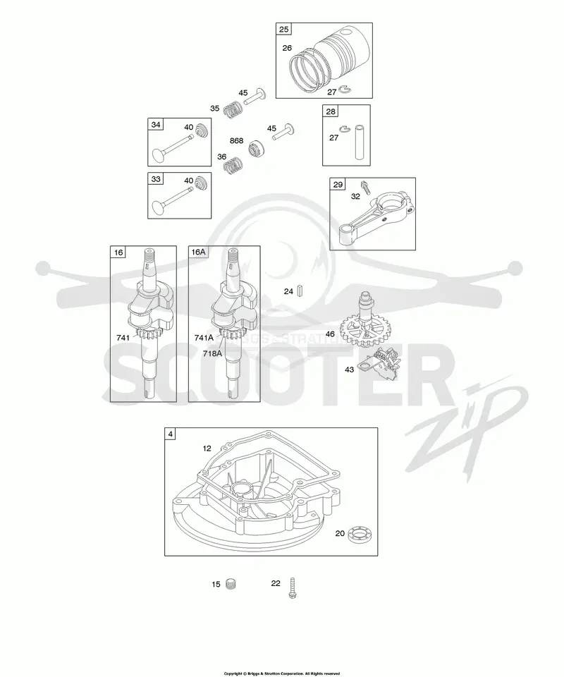 Camshaft, Crankcase Cover/Sump, Crankshaft, Piston/Rings/Connecting Rod
