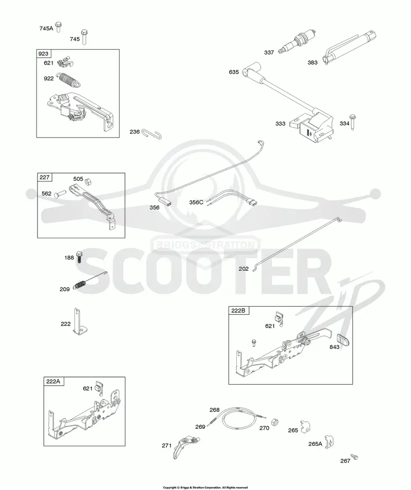 Armature, Controls, Electrical System, Governor Spring, Ignition, Spark Plug