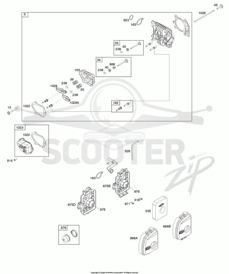 Air Cleaner, Cylinder Head, Gasket Set