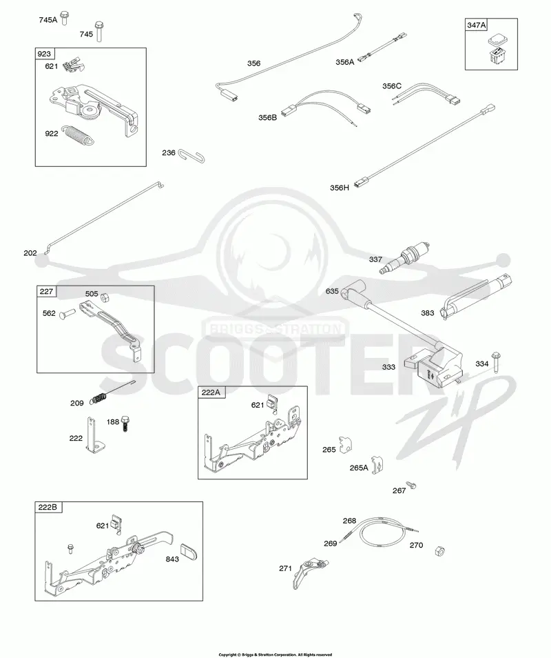 Armature, Controls, Electrical System, Governor Spring, Ignition, Spark Plug