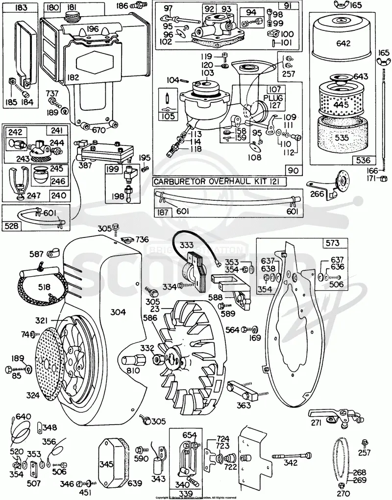Carb,FuelTank,A/C,BlowerHsg
