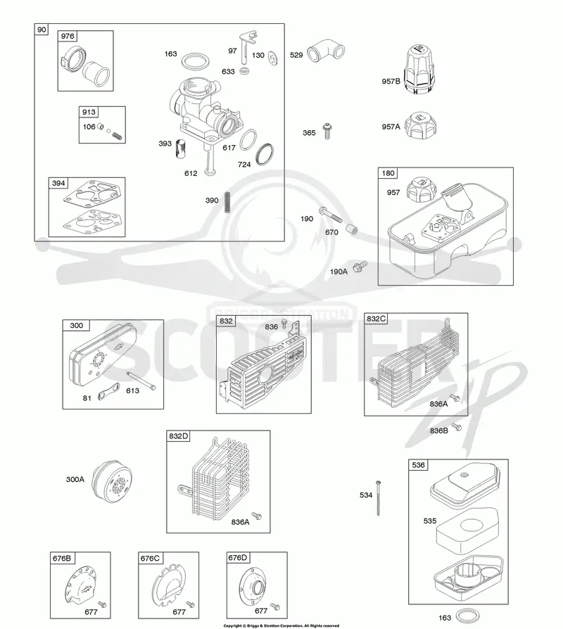 Air Cleaner, Carburetor, Exhaust System, Fuel Supply
