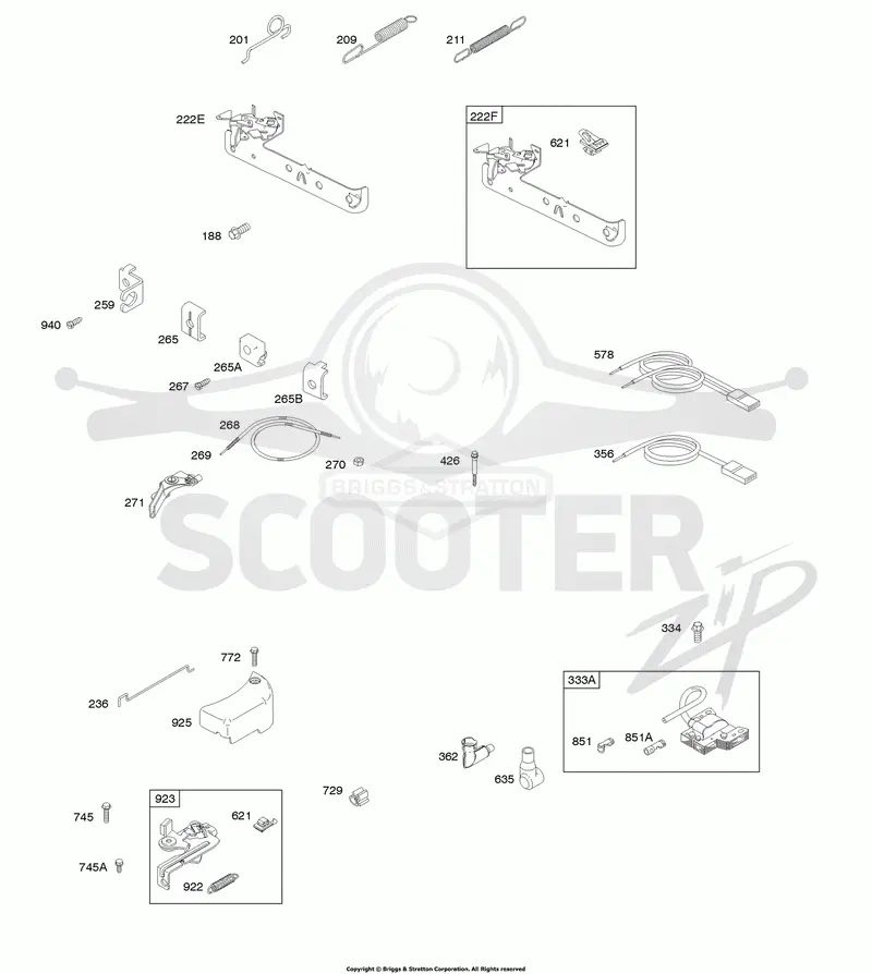 Brake, Controls, Covers, Governor Spring, Ignition