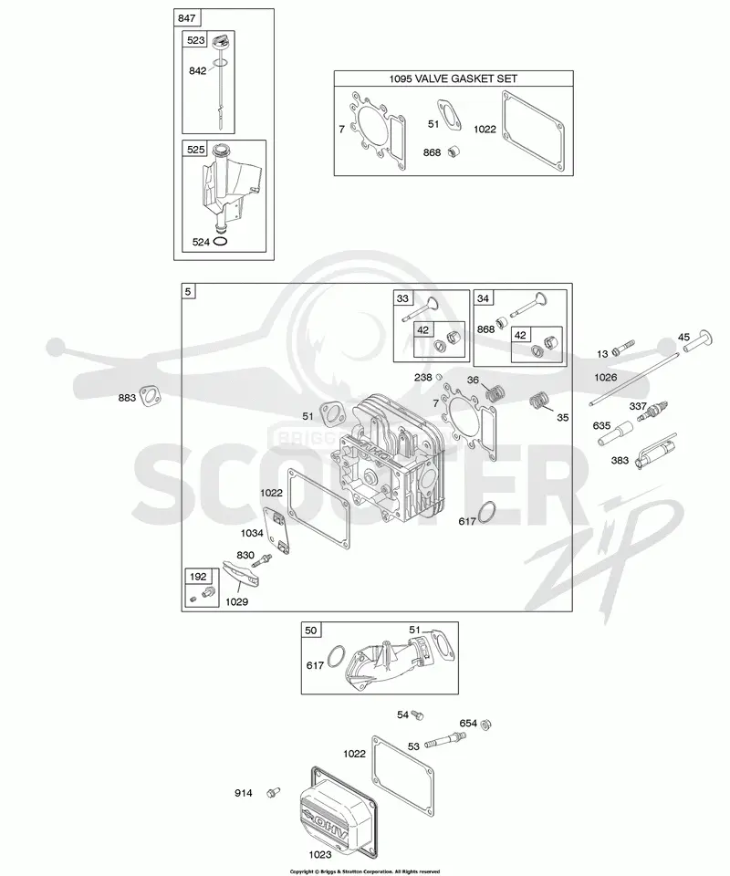 Cylinder Head, Gasket Set - Valve, Lubrication, Valves