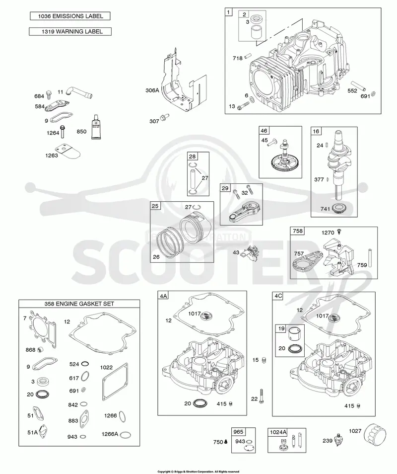 CAMSHAFT,CRANKSHAFT & COUNTER BALANCE, CYLINDER, ENGINE SUMP & BREATHER, LUBRICATION, PISTON, RINGS, CONNECTING ROD