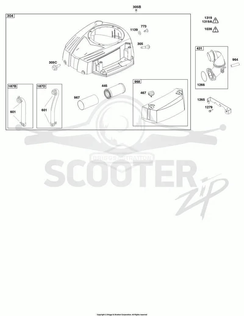 Blower Housing and Air Cleaner Group