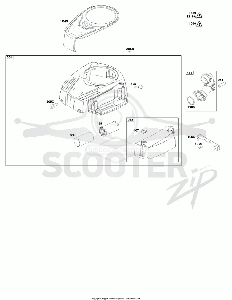 Blower Housing and Air Cleaner Group