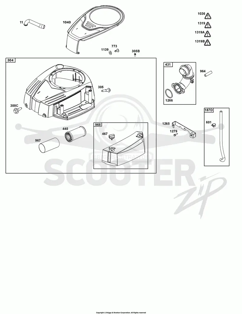 Blower Housing and Air Cleaner Group