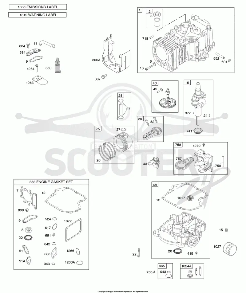 CAMSHAFT,CRANKSHAFT & COUNTER BALANCE, CYLINDER, ENGINE SUMP & BREATHER, LUBRICATION, PISTON, RINGS, CONNECTING ROD