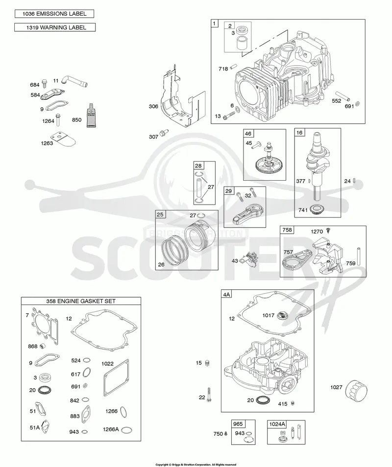 CAMSHAFT,CRANKSHAFT & COUNTER BALANCE, CYLINDER, ENGINE SUMP & BREATHER, LUBRICATION, PISTON, RINGS, CONNECTING ROD